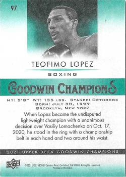 2021 Upper Deck Goodwin Champions #97 Teofimo Lopez Back