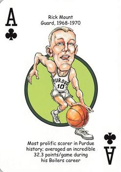 2014 Hero Decks Purdue Boilermakers Basketball & Football Heroes Playing Cards #A♣ Rick Mount Front
