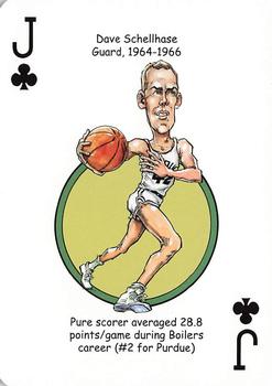 2014 Hero Decks Purdue Boilermakers Basketball & Football Heroes Playing Cards #J♣ Dave Schellhase Front