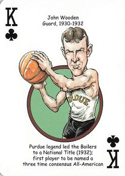 2014 Hero Decks Purdue Boilermakers Basketball & Football Heroes Playing Cards #K♣ John Wooden Front