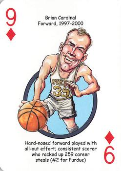 2014 Hero Decks Purdue Boilermakers Basketball & Football Heroes Playing Cards #9♦ Brian Cardinal Front