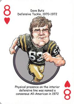 2014 Hero Decks Purdue Boilermakers Basketball & Football Heroes Playing Cards #8♥ Dave Butz Front