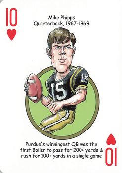 2014 Hero Decks Purdue Boilermakers Basketball & Football Heroes Playing Cards #10♥ Mike Phipps Front