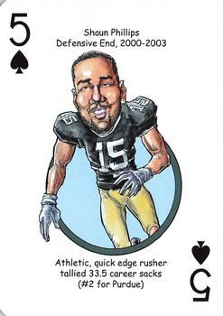 2014 Hero Decks Purdue Boilermakers Basketball & Football Heroes Playing Cards #5♠ Shaun Phillips Front