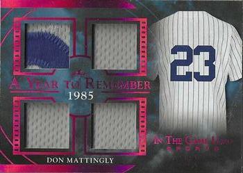 2020 Leaf In The Game Used Sports - A Year to Remember Relics Magenta Spectrum Foil #AYR-11 Don Mattingly Front