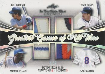 2020 Leaf In The Game Used Sports - Greatest Games of All-Time Relics Silver Spectrum Foil #GGAT-05 Bill Buckner / Wade Boggs / Mookie Wilson / Gary Carter Front