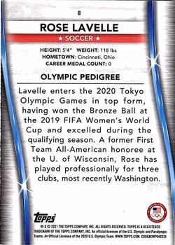 2021 Topps U.S. Olympic & Paralympic Team & Hopefuls #8 Rose Lavelle Back
