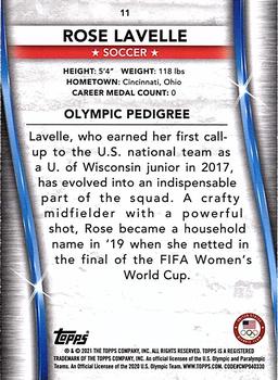 2021 Topps U.S. Olympic & Paralympic Team & Hopefuls #11 Rose Lavelle Back