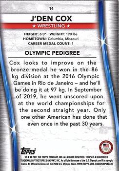 2021 Topps U.S. Olympic & Paralympic Team & Hopefuls #14 J'den Cox Back