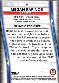2021 Topps U.S. Olympic & Paralympic Team & Hopefuls #20 Megan Rapinoe Back