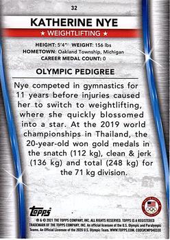 2021 Topps U.S. Olympic & Paralympic Team & Hopefuls #32 Katherine Nye Back