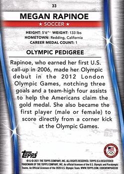 2021 Topps U.S. Olympic & Paralympic Team & Hopefuls #33 Megan Rapinoe Back