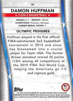 2021 Topps U.S. Olympic & Paralympic Team & Hopefuls #44 Damon Huffman Back