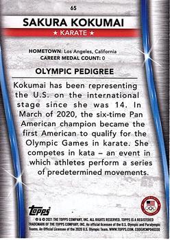 2021 Topps U.S. Olympic & Paralympic Team & Hopefuls #65 Sakura Kokumai Back