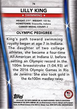 2021 Topps U.S. Olympic & Paralympic Team & Hopefuls #74 Lilly King Back