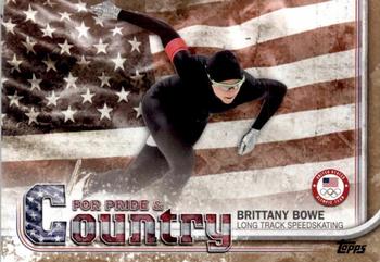 2018 Topps U.S. Olympic & Paralympic Team Hopefuls - For Pride and Country - Gold #PAC-BB Brittany Bowe Front