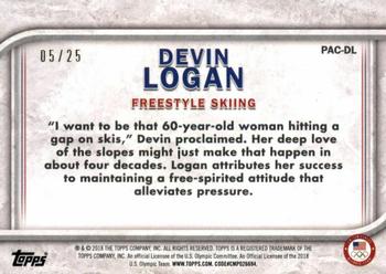 2018 Topps U.S. Olympic & Paralympic Team Hopefuls - For Pride and Country - Gold #PAC-DL Devin Logan Back