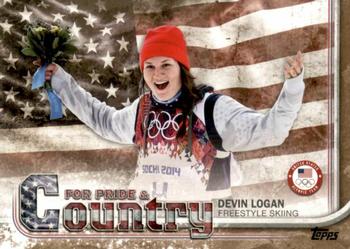 2018 Topps U.S. Olympic & Paralympic Team Hopefuls - For Pride and Country - Gold #PAC-DL Devin Logan Front