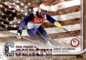 2018 Topps U.S. Olympic & Paralympic Team Hopefuls - For Pride and Country - Gold #PAC-JG Jared Goldberg Front