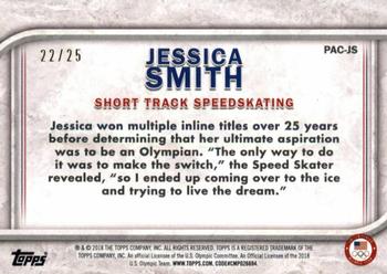 2018 Topps U.S. Olympic & Paralympic Team Hopefuls - For Pride and Country - Gold #PAC-JS Jessica Smith Back