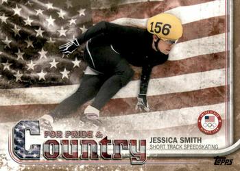 2018 Topps U.S. Olympic & Paralympic Team Hopefuls - For Pride and Country - Gold #PAC-JS Jessica Smith Front