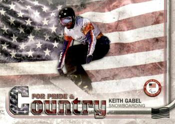 2018 Topps U.S. Olympic & Paralympic Team Hopefuls - For Pride and Country - Gold #PAC-KG Keith Gabel Front
