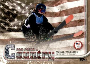 2018 Topps U.S. Olympic & Paralympic Team Hopefuls - For Pride and Country - Gold #PAC-MW McRae Williams Front