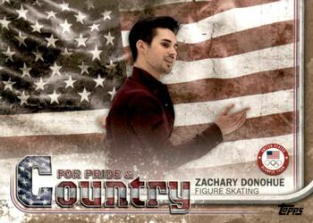 2018 Topps U.S. Olympic & Paralympic Team Hopefuls - For Pride and Country - Gold #PAC-ZD Zachary Donohue Front