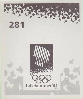 1994 Panini Lillehammer Stickers #281 Viacheslav Bykov Back