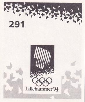 1994 Panini Lillehammer Stickers #291 Peter Forsberg Back