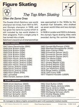 1977-80 Sportscaster Series 13 (UK) #13-23 The Top Men Skating Back