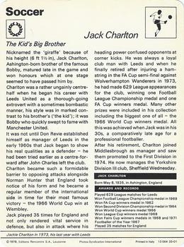 1977-80 Sportscaster Series 33 (UK) #33-01 Jack Charlton Back