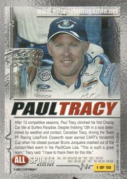 2003 All Sports Magazine - Platinum #NNO Paul Tracy Back