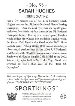 2021 Sportkings Volume 2 #55 Sarah Hughes Back