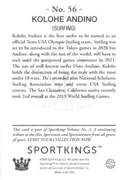 2021 Sportkings Volume 2 #56 Kolohe Andino Back