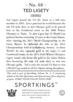 2021 Sportkings Volume 2 #68 Ted Ligety Back