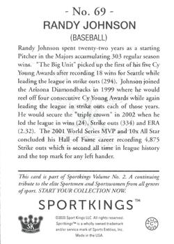 2021 Sportkings Volume 2 #69 Randy Johnson Back