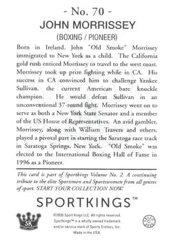 2021 Sportkings Volume 2 #70 John Morrissey Back