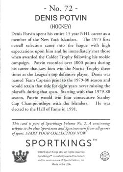 2021 Sportkings Volume 2 #72 Denis Potvin Back