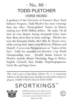 2021 Sportkings Volume 2 #80 Todd Pletcher Back