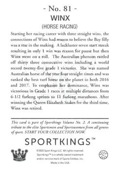 2021 Sportkings Volume 2 #81 Winx Back