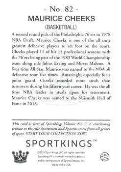 2021 Sportkings Volume 2 #82 Maurice Cheeks Back