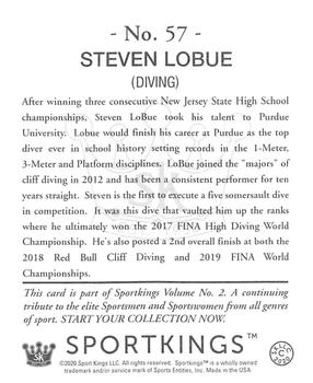 2021 Sportkings Volume 2 - Retail Mini (Black Back) #57 Steve LoBue Back