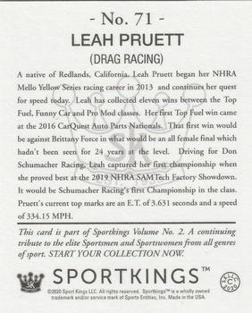 2021 Sportkings Volume 2 - Retail Mini (Black Back) #71 Leah Pruett Back