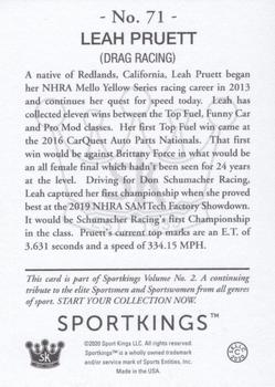 2021 Sportkings Volume 2 - Blue (Retail) #71 Leah Pruett Back