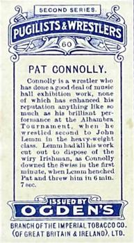 1909 Ogden’s Pugilists & Wrestlers Series 2 #60 Pat Connolly Back