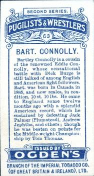 1909 Ogden’s Pugilists & Wrestlers Series 2 #63 Bart Connolly Back
