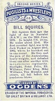 1909 Ogden’s Pugilists & Wrestlers Series 2 #68 Bill Squires Back