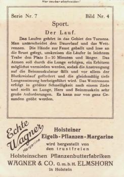 1928 Echte Wagner Sport II Album 1, Serie 7 #4 Der Lauf Back