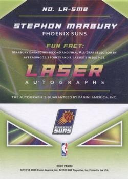 2020 Panini Rewards Laser Autographs #LA-SMB Stephon Marbury Back
